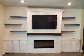 Custom Built White Wall Unit With