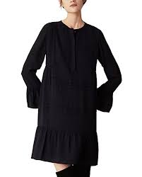 Massimo Dutti Womens Dress With Pintuck Details 6628 520 40 Eu
