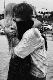 cute aesthetic couple hugging