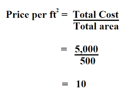 how to calculate per square foot