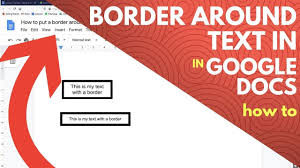 a border around text in google docs