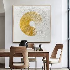 3d Modern White Gold Wall Decor Art