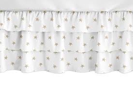 gold collection 3 tiered crib bed skirt