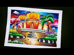 Alibaba.com offers 5,426 oil pastel products. Download Video Cara Mewarnai Gambar Masjid Menggunakan Oil Pastel Dan Crayon By Mozqi Art Gambar Kaligrafi