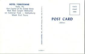 postcard york pa hotel yorktowne red