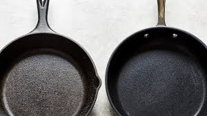 cast iron and nonstick skillets