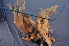 Custom Made Driftwood Sofa Table By