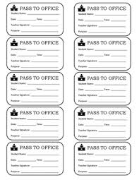 Office Pass Pass To Main Office By Amy Sandow Tpt