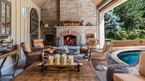 Winter Warmth With Outdoor Fireplaces