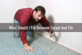 put carpet over tile floor