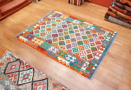 kilim wool carpet 198 x 150 cm