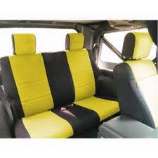 Coverking Neoprene Rear Seat Cover Black Yellow Spc206