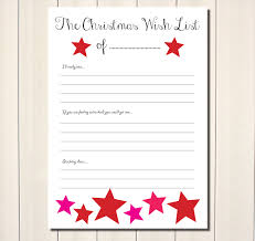 Free Printable Wish List Christmas A Little Bright For