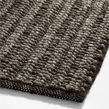 prato wool black rug swatch 12 x18