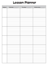 Printable Lesson Plan Book Pages Homework Assignment Sheets