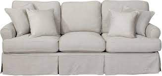 Sunset Trading Horizon Light Gray T Cushion Slipcovered Sofa