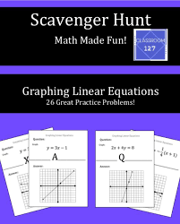 Scavenger Hunt Review Graphing Linear