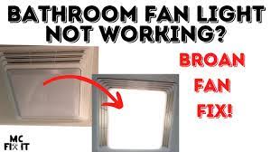 repair bathroom exhaust fan light