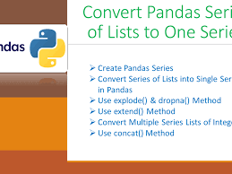 convert pandas series of lists to one