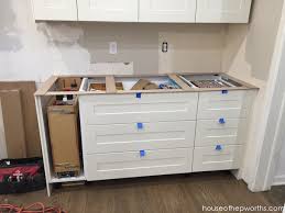 How to mount a bosch dishwasher under granite counter top shows how to secure dishwasher to a kitchen cabinet sides or how to mount bosch dishwasher.these s. Installing Ikea Quartz Countertops Frosty Carrina House Of Hepworths