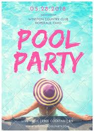 Pool Party Flyer Templates By Canva