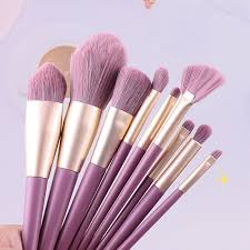 9 small purple potato makeup brush set