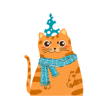 happy birthday cute orange cat