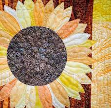 Free Motion Quilting The Sunflower