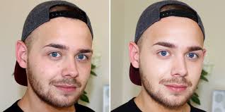 men demonstrate power of natural makeup