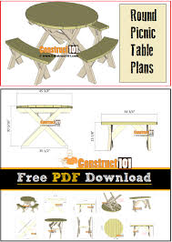 round picnic table plans pdf