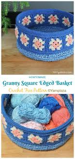 All patterns are final sale, and cannot be. Granny Square Edged Basket Crochet Free Patterns Crochet Knitting