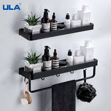 Black Bathroom Shelf
