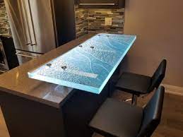 Glass Countertops For Kitchen Bar