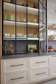 Glass And Metal Kitchen Display Cabinet
