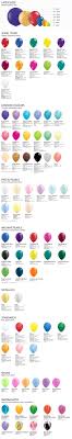 Latex Balloon Colour And Size Chart