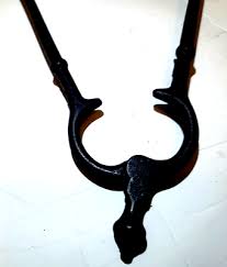 Old Star Heart Fireplace Tongs Small