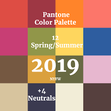 Color Palette Pantone For Spring Summer 2019