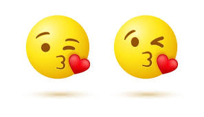 kissing emoji face with winking eye and