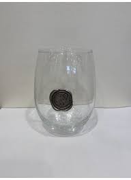 Stemless Wine Glass Initial I Ivory