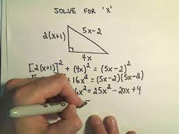 solving for x quadratic equations