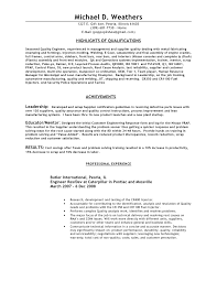 mechanical quality assurance engineer resume