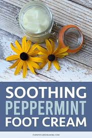 soothing homemade peppermint foot cream