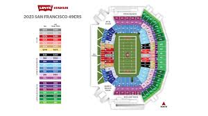 levi s stadium seating map levi s