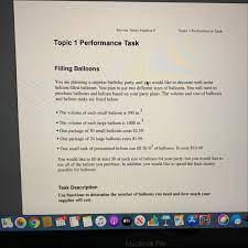 Savvas realize is our newest and most advanced learning management system. Savvas Texas Algebra Ii Topic 1 Performance Task Topic 1 Performance Task Filling Balloons You Are Brainly Com