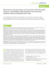 Pdf Wait Times To Rheumatology Care For Patients With