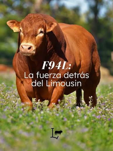 💪 El poder está en la genética El gen F94L, presente en el Limousin, es sinónimo de más músculo, más rendimiento y carne de calidad superior. Cada toro es portador de un
