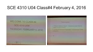 Sce 4310 U04 Class 4 February 4 Science Lesson Unit