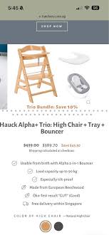 hauck alpha trio high chair tray
