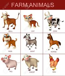 3d Rendered Illustration Of Farm Animal Chart