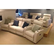 Home Theater Leather Recliner Sofa Set